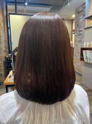 ミディアム 艶カラー推し! なかはらあかりのヘアスタイル