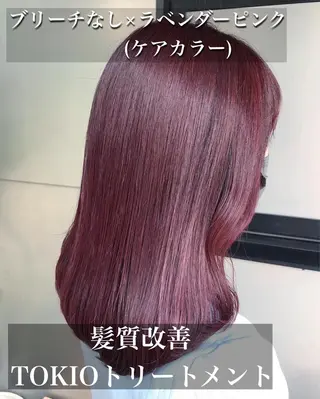 ミディアム カラー navile momoのヘアスタイル