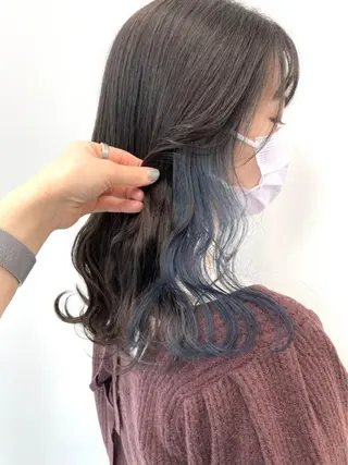 セミロング カラー ヘアアレンジ 💗無料カットモデル 募集中yu-ki💗のヘアスタイル