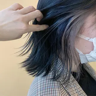 ミディアム カラー 本間 結衣のヘアスタイル