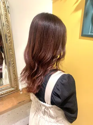 ロング カラー 草野ゆずき⌇縮毛矯正 ⌇Wカラー⌇レイヤーのヘアスタイル