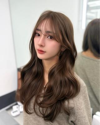セミロング 前髪顔まわりカット 🌈中村海聖のヘアスタイル