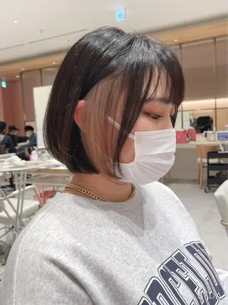 ショート カラー レイヤー専門家 ダブルカラー修のヘアスタイル