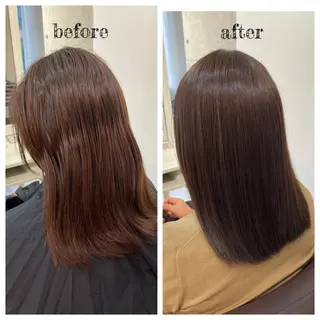 ミディアム カラー PutiLuca 浅川のヘアスタイル