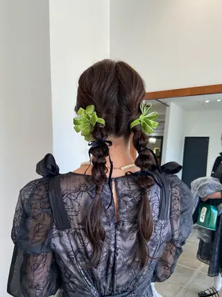 ヘアアレンジ まつ あみのヘアスタイル