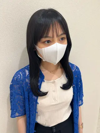 ミディアム カラー 外国人対応 佐久間のヘアスタイル
