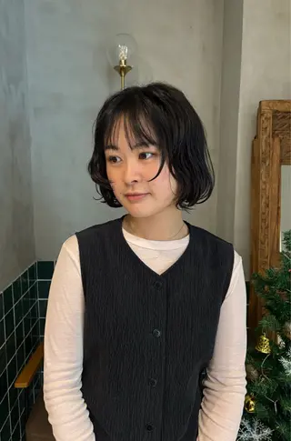 ショート パーマ sai 青山 史親のヘアスタイル