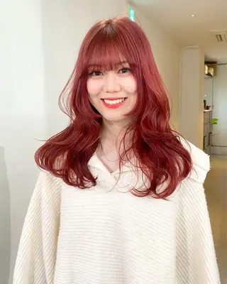 カラー mizuki/ピンク ベージュ.レイヤーのヘアスタイル