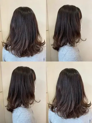 ミディアム カラー 髪質改善・縮毛矯正 特化・ユウシンのヘアスタイル