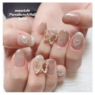 ミディアム ネイル 🐾enen style 🐾のネイルデザイン