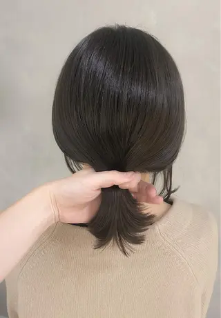 ミディアム レイヤーカットのプロ 大人ヘア宮森貴志のヘアスタイル