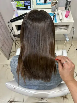 セミロング 【髪質改善カラー】 瀧田嵐士🇰🇷のヘアスタイル