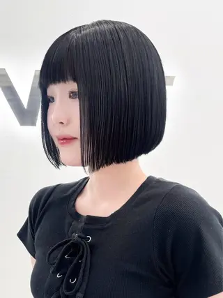 ショート カラー ヘアアレンジ 縮毛矯正🤍 盛れるボブ/ひかりのヘアスタイル