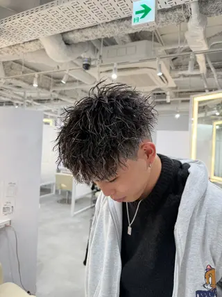 カラー パーマ メンズ 個室サロンKAITO メンズ特化美容師のヘアスタイル