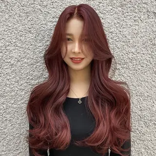 ロング カラー 顔まわりカット/艶髪 カラー✨けいとのヘアスタイル
