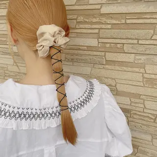 ロング ヘアアレンジ 韓国×網紅ヘア 🤍りん🤍のヘアスタイル