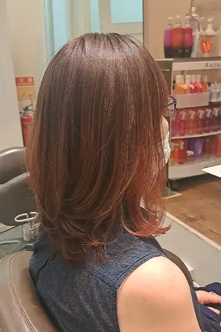 ミディアム カラー 安藤 浩樹のヘアスタイル