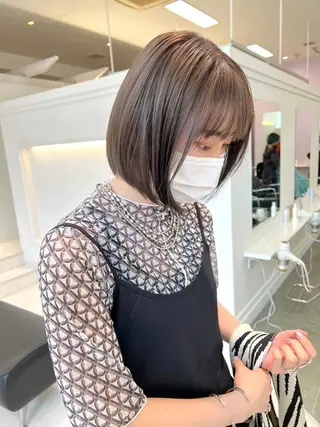 ロング カラー NANO/ ブリーチ×レイヤーのヘアスタイル