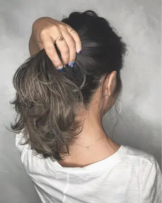 ミディアム カラー 沖縄東京2拠点美容師 mamicoのヘアスタイル