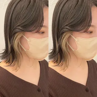 ミディアム カラー 髪質改善🪄 イルミナカラー岩谷のヘアスタイル