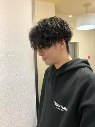 パーマ メンズ 柳田 駿のヘアスタイル