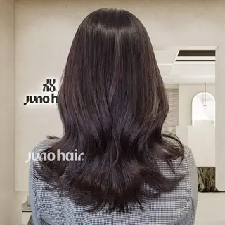 セミロング パーマ ヘアアレンジ 韓国レイヤー🪽 無重力パーマナツキのヘアスタイル