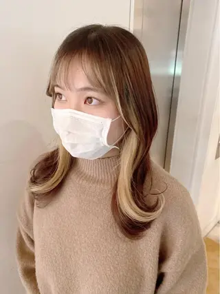 ミディアム カラー 隅野 恭生のヘアスタイル