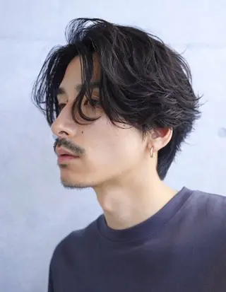パーマ メンズ 白井 世那のヘアスタイル
