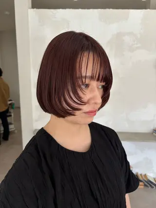 ショート カラー nari ☺︎ ボブ/透明感カラーのヘアスタイル