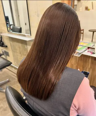 セミロング パーマ momona english okのヘアスタイル