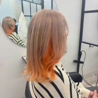 セミロング カラー Ren. 🦋デザインカラーのヘアスタイル