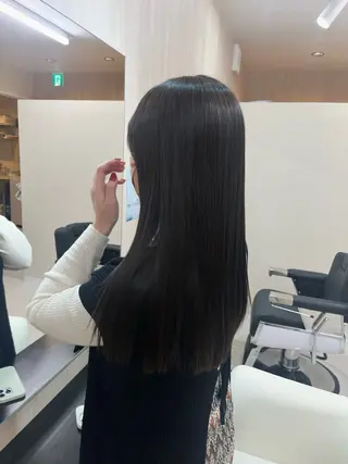 ロング カラー 中村 佳歩のヘアスタイル