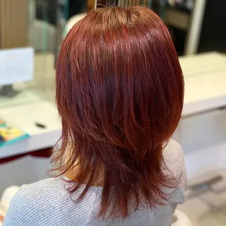 ミディアム カラー 髪質改善・縮毛矯正 大石　郷のヘアスタイル