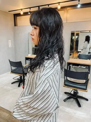 ロング パーマ Basis 田口豪司のヘアスタイル