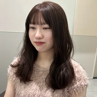 セミロング 盛れる透明感カラー momokaのヘアスタイル
