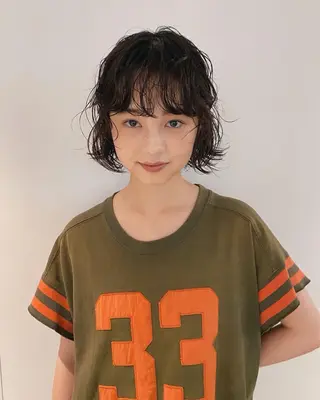 ミディアム ボブパーマ／アレンジ Onのヘアスタイル