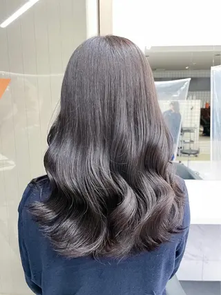 ミディアム カラー パーマ ヘアアレンジ メンズ キッズ ネイル マツエク・マツパ 上品＆韓国風 🥀海心🥀のヘアスタイル