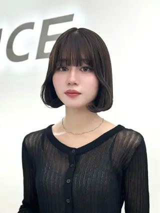 ショート カラー ヘアアレンジ 縮毛矯正🤍 盛れるボブ/ひかりのヘアスタイル