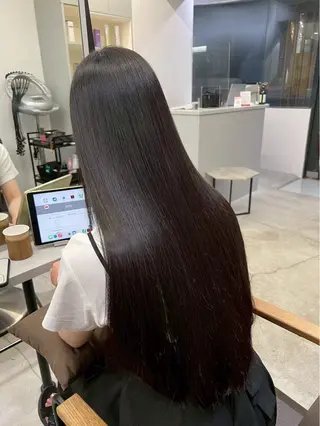 ロング 絶対綺麗な暖色カラー 🎯あります✨増渕✨のヘアスタイル