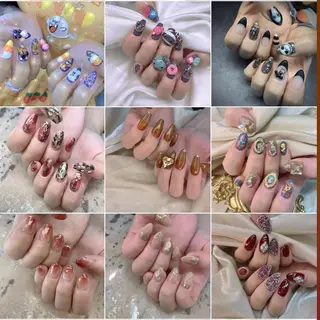 ネイル 渋谷／チップ長さ出し 👑アプレgel-xのネイルデザイン
