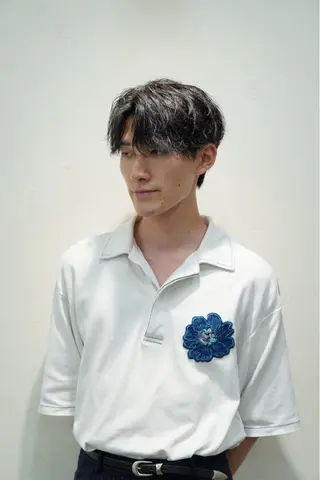 ミディアム パーマ メンズ メンズパーマ特化 カバヤマ リョウのヘアスタイル