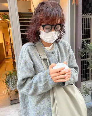ミディアム パーマ やまさきえりこ ニュアンスパーマのヘアスタイル