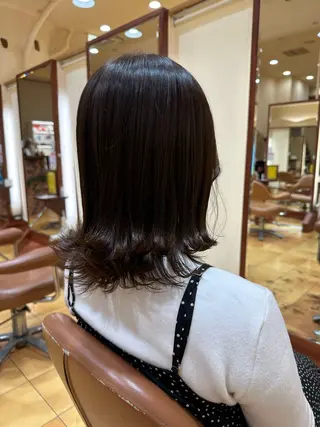 セミロング ボブ/ゆるふわ ボブパーマ/とういのヘアスタイル