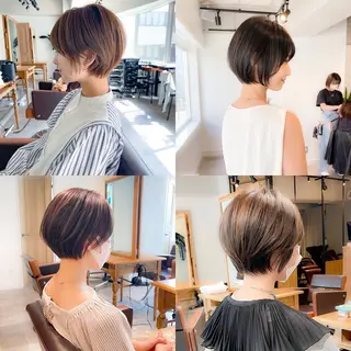 ショート 水田吉亮/髪質改善/ 縮毛矯正/レイヤーのヘアスタイル