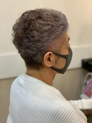 ショート カラー パーマ メンズ トータルビューティー K:R鶴川のヘアスタイル