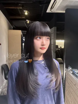 ロング MEI🎀レイヤー 🎀韓国styleのヘアスタイル
