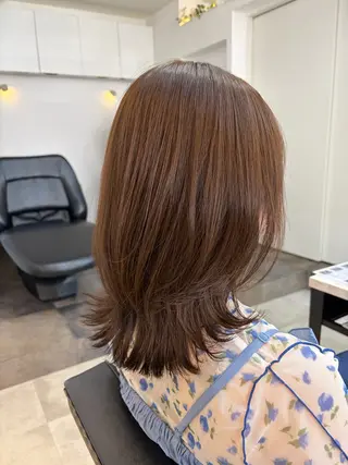 ミディアム カラー 🥀韓国ヘア🥀 宮津真菜のヘアスタイル