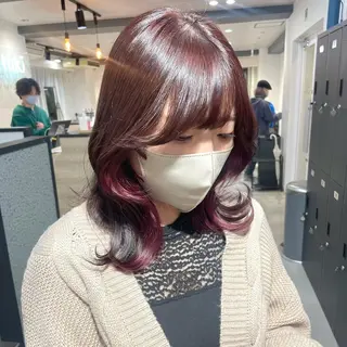 セミロング カラー ⭐️横浜ブリーチ特化 美容師 堤涼⭐️のヘアスタイル