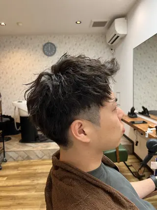 ショート パーマ メンズ ヘア＆ネイル＆アイ サロンパルヨンのマツエク・マツパデザイン
