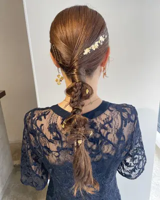 ロング カラー ヘアアレンジ 落合　眺 (オチアイ　ノゾミ)のヘアスタイル